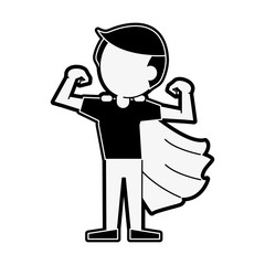 Superhero young man cartoon icon vector illustration graphic design