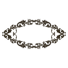 Classical baroque ornament vector 