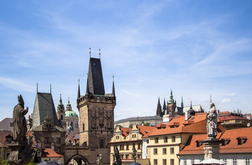 Fototapeta premium Charles Bridge tower architecture in Prague