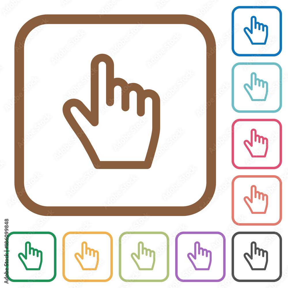 Poster hand cursor simple icons