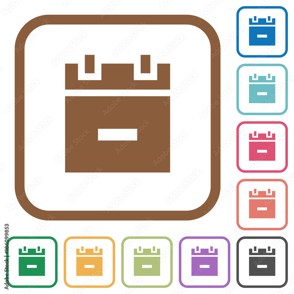 Poster remove schedule item simple icons