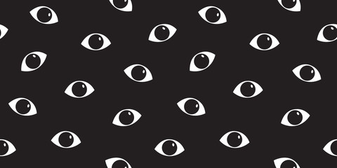 Eye seamless pattern vector illustration isolated wallpaper background