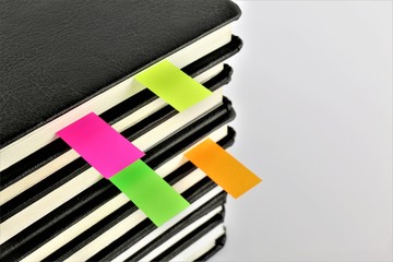 An concept Image of ab book with a bookmark an copy space