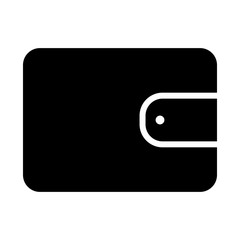Wallet Pixel Perfect Vector Silhouette Icon 48x48. Simple Minimal Pictogram