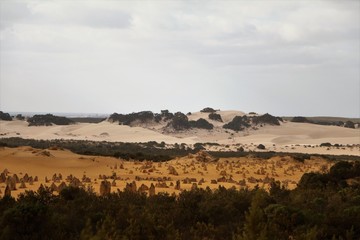 Pinnacles Desert and Lancelin sand dunes in Western Australia