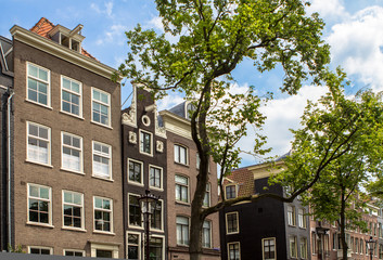 Traditional old buildings in Amsterdam