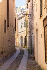 Fototapeta na wymiar Streets of old city Alghero