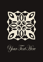 Vintage ornamental emblem. Luxury elegant ornament. Flourished logo. Element for brochures. Template for design. Vector illustration