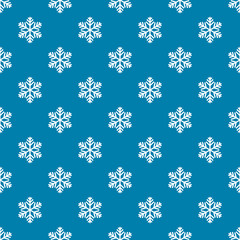 Blue background with white snowflakes