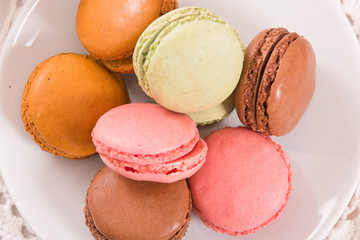 Colorful macarons. 