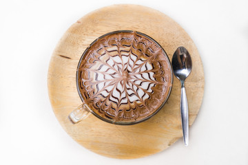 Coffee Mug on outdoor white table