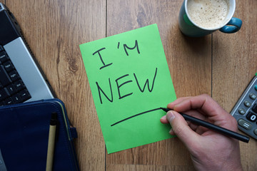 I'm new written