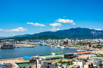 Scenery of Cheongcho harbor.