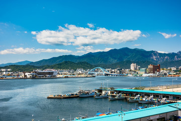 Scenery of Cheongcho harbor.