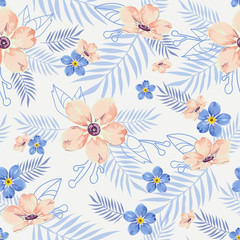 Flowers themed Repeating Pattern.