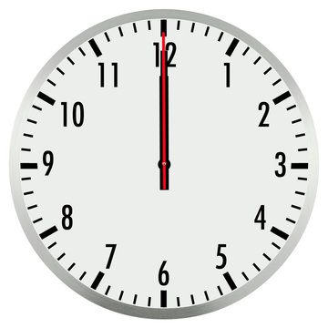 horloge murale, midi ou minuit Stock Photo | Adobe Stock