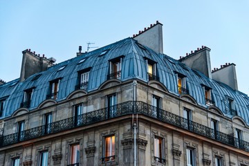 Fototapeta premium Typical building in paris Saint-Michel, Paris, France