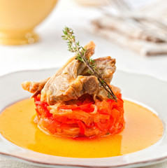 Lamb chops sophisticated dish