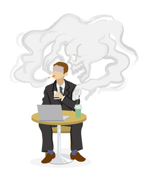 Smoking risk -Businessman