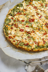 Gemüsekuchen mit Zucchini und Feta