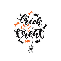 Lettering Trick or treat. Vector illustration.