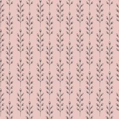 Hand drawn nature seamless pattern