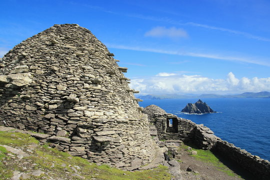 Ireland Skellig Michael and little Skellig in Europe