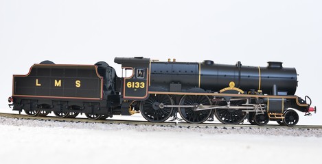 Obraz premium Model of a 4-6-0 steam locomotive