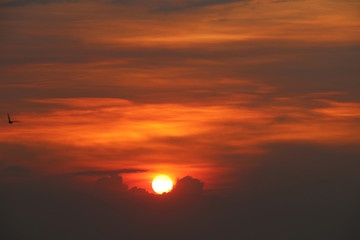 プノンバケンから見る夕陽