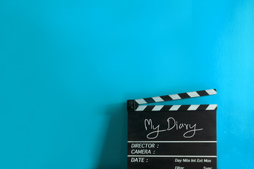 Naklejka premium diary title in film slate 