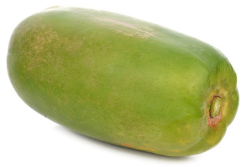 green papaya isolated on white background