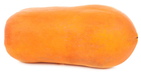 papaya fruit isolated on a white background.