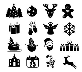 Christmas icon set vector