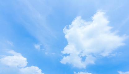soft blue sky with White cloud