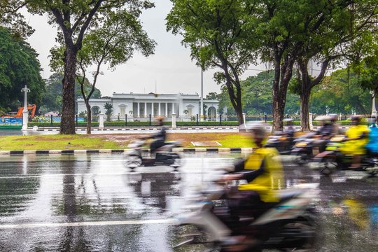 Merdeka Presidential Palace In Jakarta, Java, Indonesia.