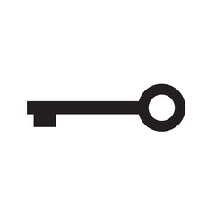 black key icon- vector illustration