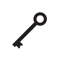 black key icon- vector illustration