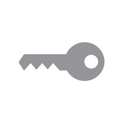 grey key icon- vector illustration
