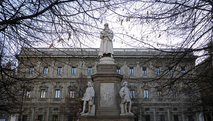 Leonardo Monument in Milan