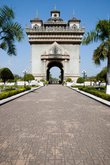 Fototapeta na wymiar Patuxai War Monument - Vientiane - Laos
