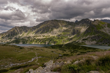 Fototapeta na wymiar Valley of Five Polish Ponds. Tatra Mountains.