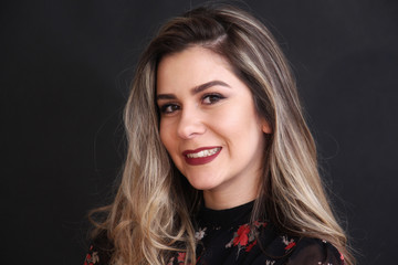 Fototapeta premium studio portrait of a beautiful model girl,
