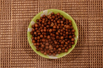on the table stands pea patties, keks and other meals