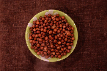on the table stands pea patties, keks and other meals