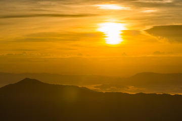beautiful sunrise and View Point in Thailand

