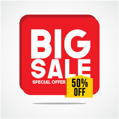 Big Sale Special Offer 50% Off Vector Template Design