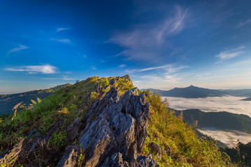 Fototapeta premium beautiful sunrise and View Point in Thailand