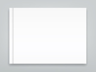 Blank catalogue landscape brochure mockup cover template