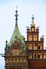 Fototapeta na wymiar Old City Hall on Market Square in Wroclaw. Wroclaw, Lower Silesian, Poland.