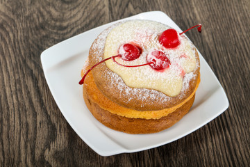Pancake with cherry